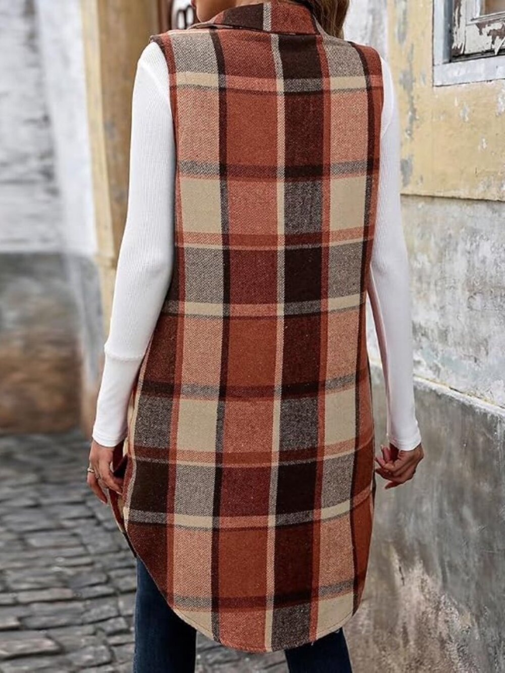 Fall Winter Sleeveless Cardigan - Picture 2 of 7